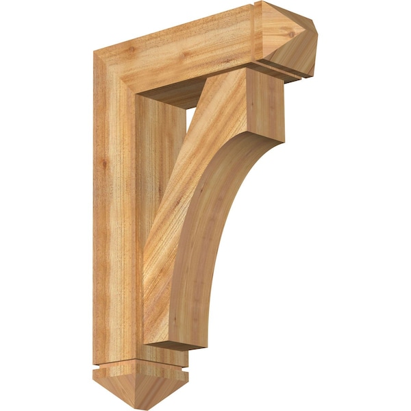 Ekena Millwork Westlake Arts and Crafts Rough Sawn Bracket w/ Offset Brace, Western Red Cedar, 8"W x 26"D x 38"H BKT0806X26X38WTL03RWR - main